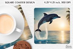 Ocean | Dolphin | Summer Square Coaster Product Image 1