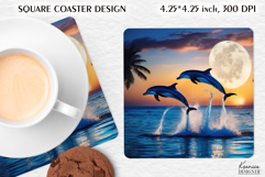 Ocean | Dolphin | Summer Square Coaster Product Image 1