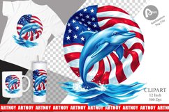 Dolphin 4th of July Clipart Product Image 1