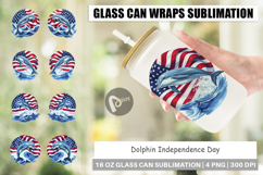 Glass Can Dolphin 4th of July Product Image 1