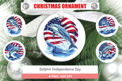 Ornament Dolphin 4th of July Product Image 1