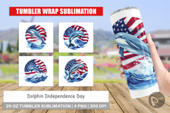 Tumbler Dolphin 4th of July Product Image 1