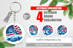 Keychain Dolphin 4th of July Product Image 1