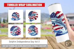 Tumbler Dolphin 4th of July Product Image 1