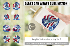 Glass Can Dolphin 4th of July Product Image 1