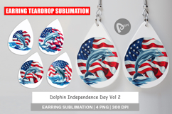 Earring Dolphin 4th of July Product Image 1