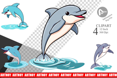 Jumping Dolphin Clipart Product Image 1