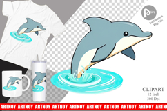 Jumping Dolphin Clipart Product Image 1