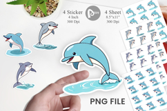 Jumping Dolphin Sticker Product Image 1