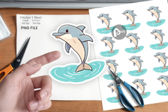 Jumping Dolphin Sticker Product Image 1