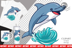 Jumping Dolphin Clipart Product Image 1