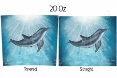 Marine Tumbler Sublimation, Dolphin Tumbler Wrap, 20 oz tumbler wrap