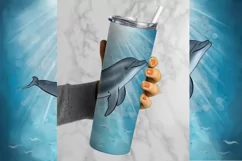 Marine Tumbler Sublimation, Dolphin Tumbler Wrap, 20 oz tumbler wrap
