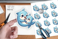 Dolphin Mother&#039;s Day Sticker Product Image 1