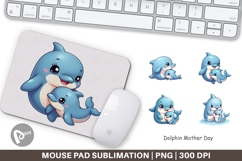 Mouse Pad Dolphin Mother&#039;s Day Product Image 1