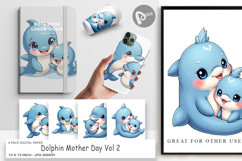 Digital Paper Dolphin Mother&#039;s Day Product Image 2