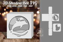 Dolphin Papercut Shadow Box Product Image 1