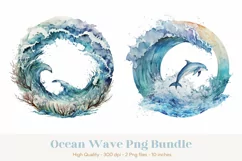 Dolphin Png Ocean Waves Png Ocean Sublimation Design 