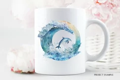 Dolphin Png Ocean Waves Png Ocean Sublimation Design 