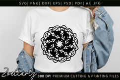 Floral Summer Mandala SVG Dolphin Mandala T-shirt Mug Design Product Image 3