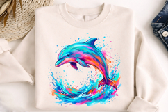 dolphin png, dolphin clipart, ocean animal, watercolor dolphin, tropical png, marine life, beach clipart, summer design, ocean sublimation, sea creature