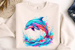 dolphin png, dolphin clipart, ocean animal, watercolor dolphin, tropical png, marine life, beach clipart, summer design, ocean sublimation, sea creature