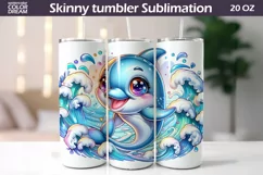 Funny Dolphin Tumbler Sublimation | Cute Dolphin Tumbler Product Image 3