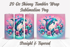 Dolphin Tumbler Wrap, Floral Tumbler Wrap, Summer Tumbler Product Image 2