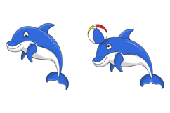 Cute Dolphin Animal Cartoon Illustration Product Image 2