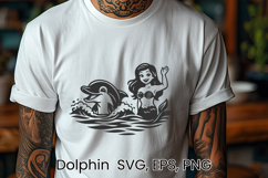 Dolphin SVG design | Sea animal silhouette SVG Product Image 1