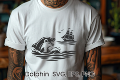 Dolphin SVG design | Sea animal silhouette SVG Product Image 1