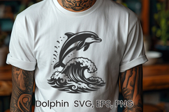 Dolphin SVG design | Sea animal silhouette SVG Product Image 1
