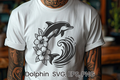 Dolphin SVG design | Sea animal silhouette SVG Product Image 1
