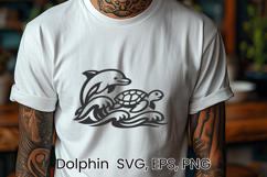 Dolphin SVG design | Sea animal silhouette SVG Product Image 1