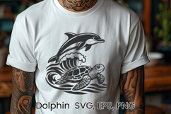 Dolphin SVG design | Sea animal silhouette SVG Product Image 1