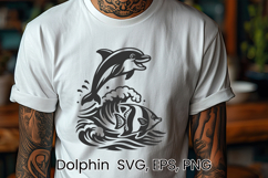 Dolphin SVG design | Sea animal silhouette SVG Product Image 1
