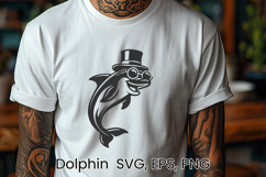 Dolphin SVG design | Sea animal silhouette SVG Product Image 1
