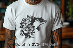 Dolphin SVG design | Sea animal silhouette SVG Product Image 1