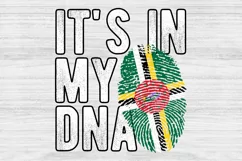 It's in my DNA Dominica Flag Fingerprint PNG Sublimation Product Image 1