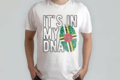 It's in my DNA Dominica Flag Fingerprint PNG Sublimation Product Image 2