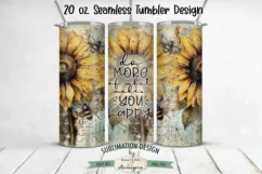 Happy Vintage Sunflower 20oz Seamless Tumbler Wrap Product Image 1