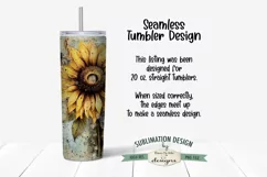 Happy Vintage Sunflower 20oz Seamless Tumbler Wrap Product Image 2