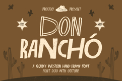 Don Rancho - Quirky Western Hand-Drawn Font Duo Product Image 1