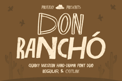 Don Rancho - Quirky Western Hand-Drawn Font Duo Product Image 1