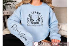 Don&#039;t be afraid to fall dreams teach you to fly Sleeve SVG Product Image 2