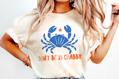 Cute beach crab, Don’t be so crabby Sublimation PNG. Product Image 2