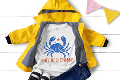 Cute beach crab, Don’t be so crabby Sublimation PNG. Product Image 3