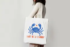 Cute beach crab, Don’t be so crabby Sublimation PNG. Product Image 4
