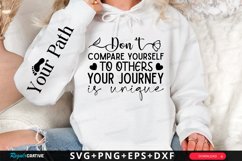 Don't Compare Yourself Sleeve SVG, Inspirational SVG Design Product Image 1