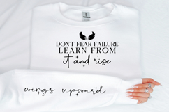Don&#039;t fear failure learn from it and rise Sleeve SVG Product Image 2